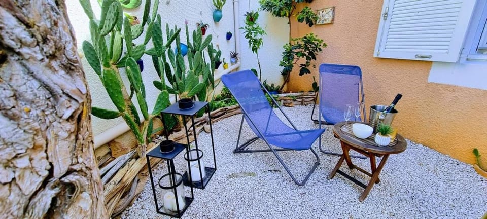 Le MARINE Rez de Jardin direct Plage Parking Privé Climatisé Apartment in Occitanie