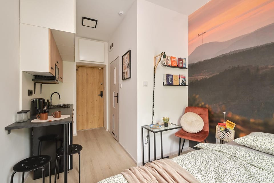 Bed, Kitchen or kitchenette, Seating area, internet, internet, minibar, kitchen, kitchen