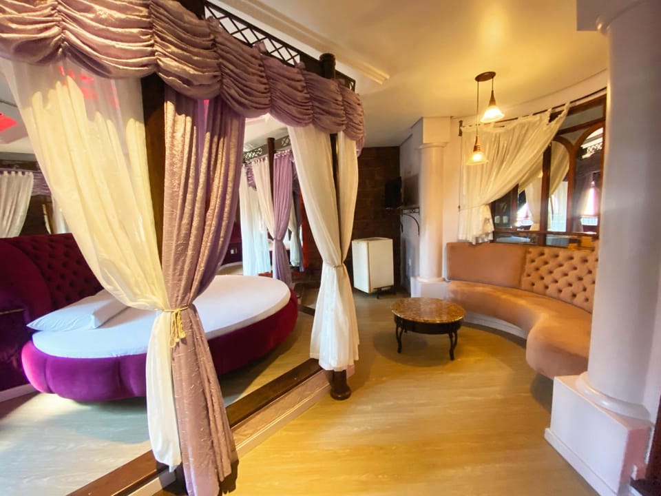 Bed, Living room, Photo of the whole room, Bedroom, oven