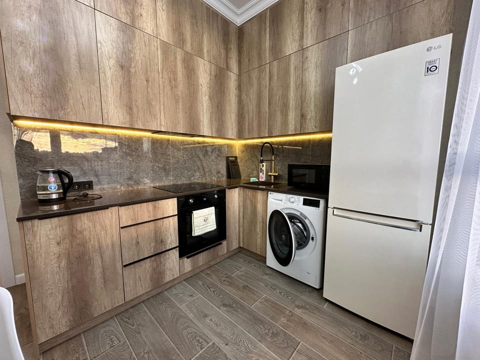 Coffee/tea facilities, Kitchen or kitchenette, minibar, pet friendly, stove, washing machine