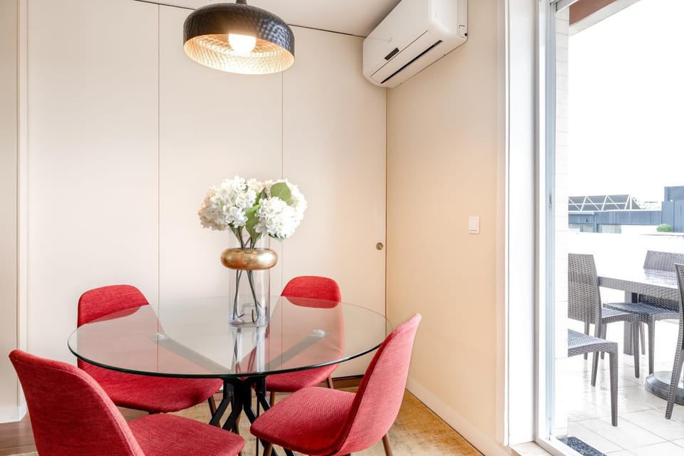 Dining area, air conditioner