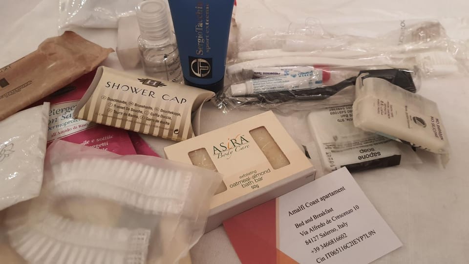 Text overlay, room service