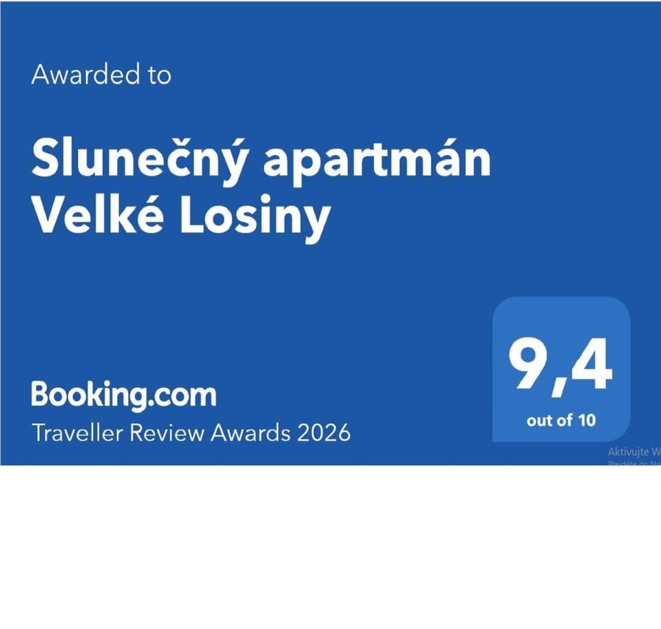 Slunečný apartmán Velké Losiny Apartment in Czechia