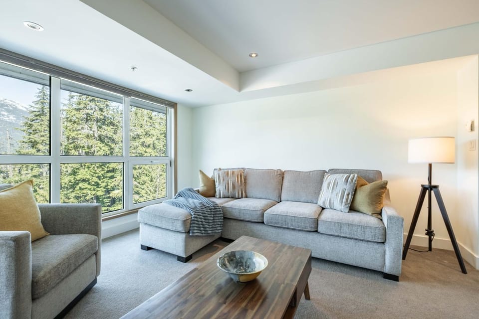 Living room, Seating area, Mountain view