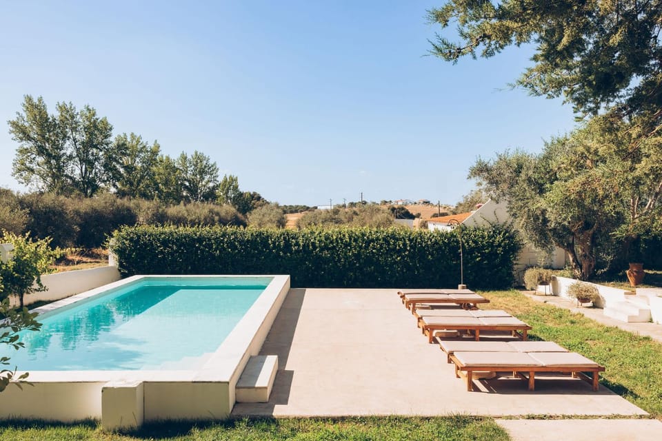 Day, Natural landscape, Garden, Swimming pool, sunbed