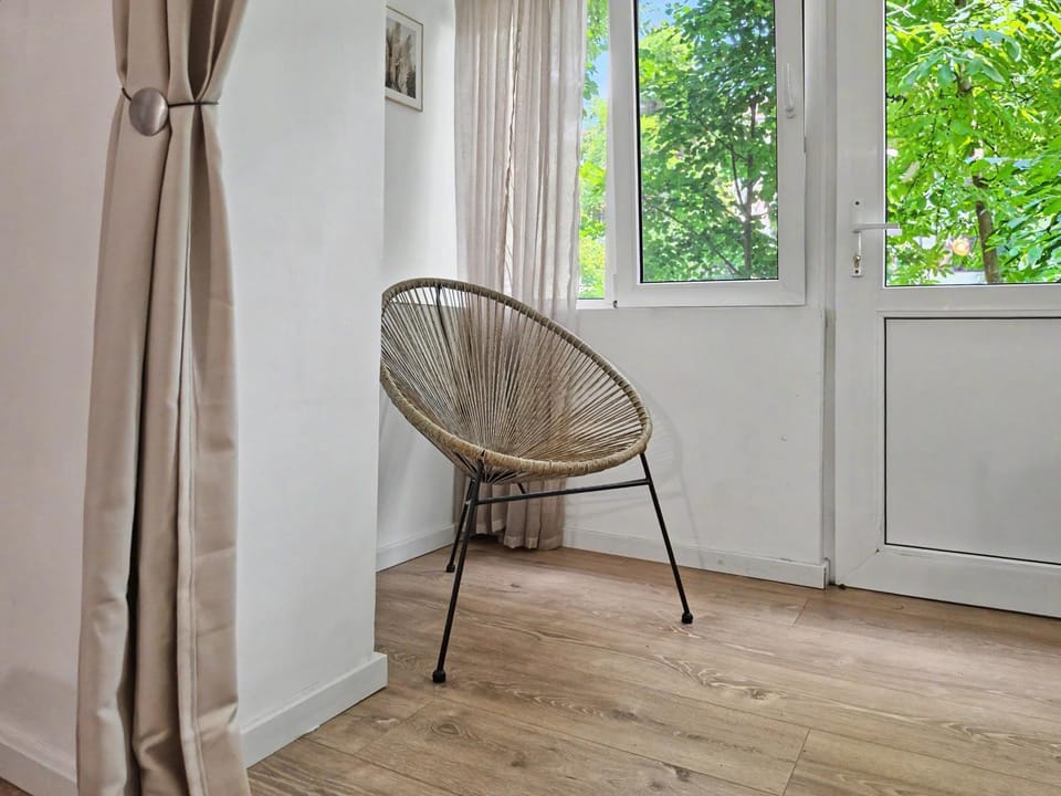 Natural landscape, Seating area, Bedroom