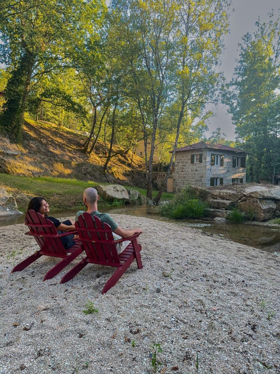 Property building, People, Natural landscape, Garden, Garden view, Mountain view