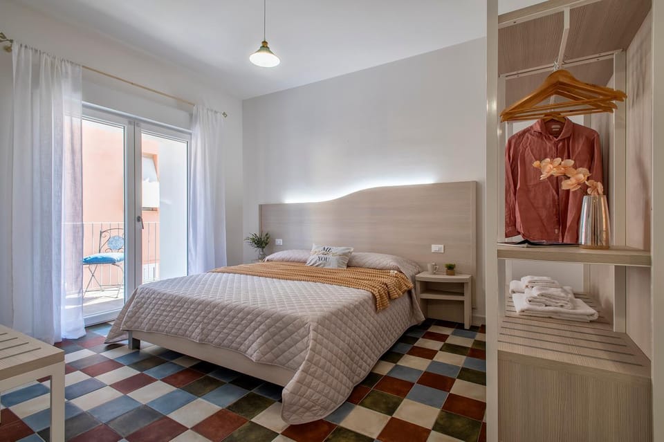 Bed, Photo of the whole room, Bedroom, towels, wardrobe