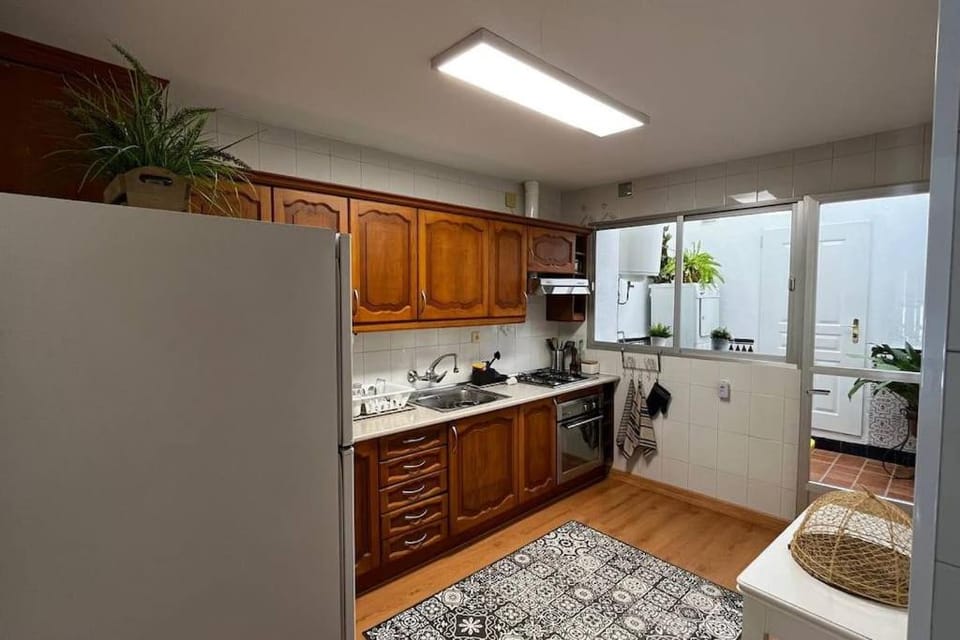 Kitchen or kitchenette, microwave, oven, stove, toaster