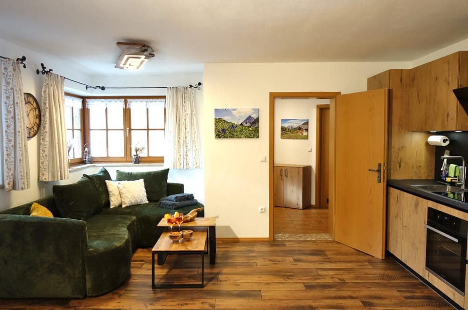 Living room, kitchen