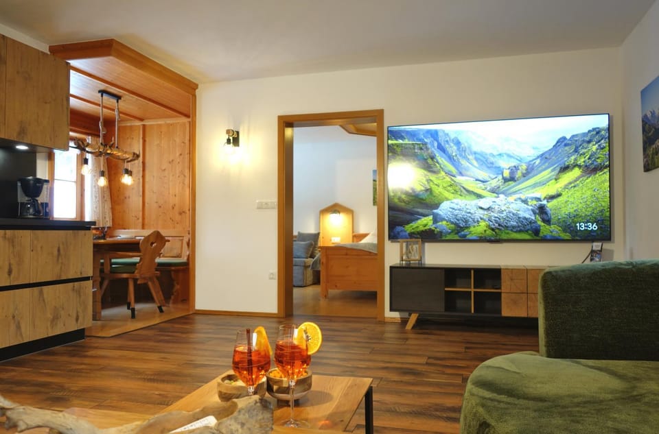 Living room, kitchen