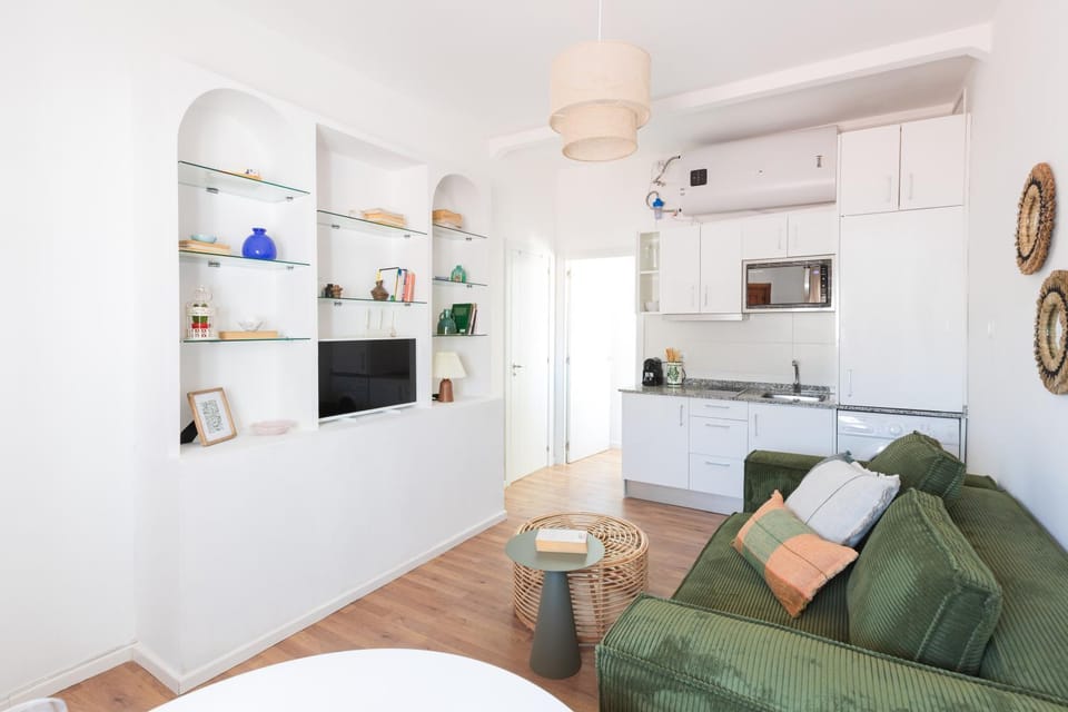 Living room, kitchen