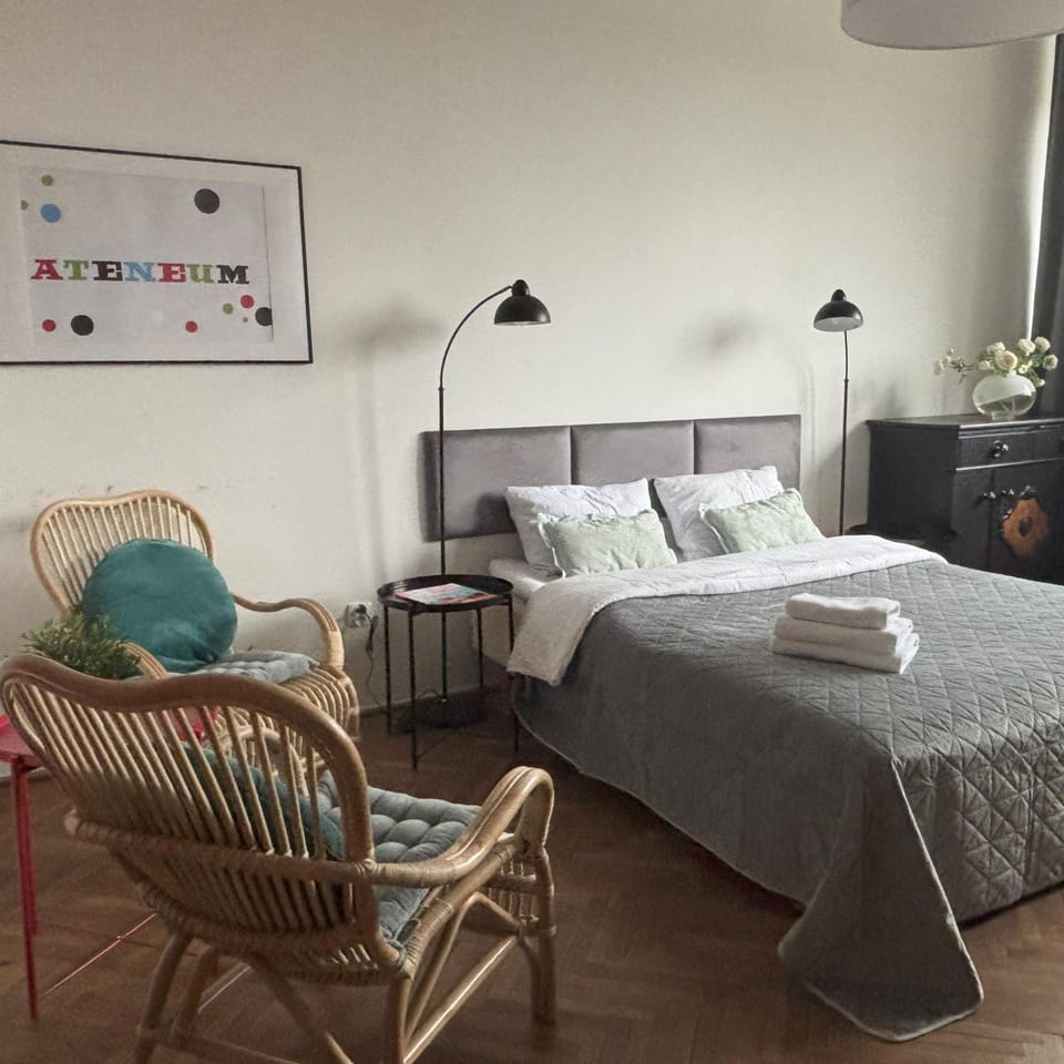Bed, Living room, Photo of the whole room, Seating area, Bedroom, towels