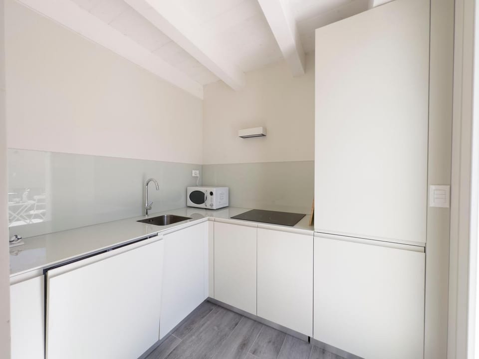 Kitchen or kitchenette, dishwasher, stove
