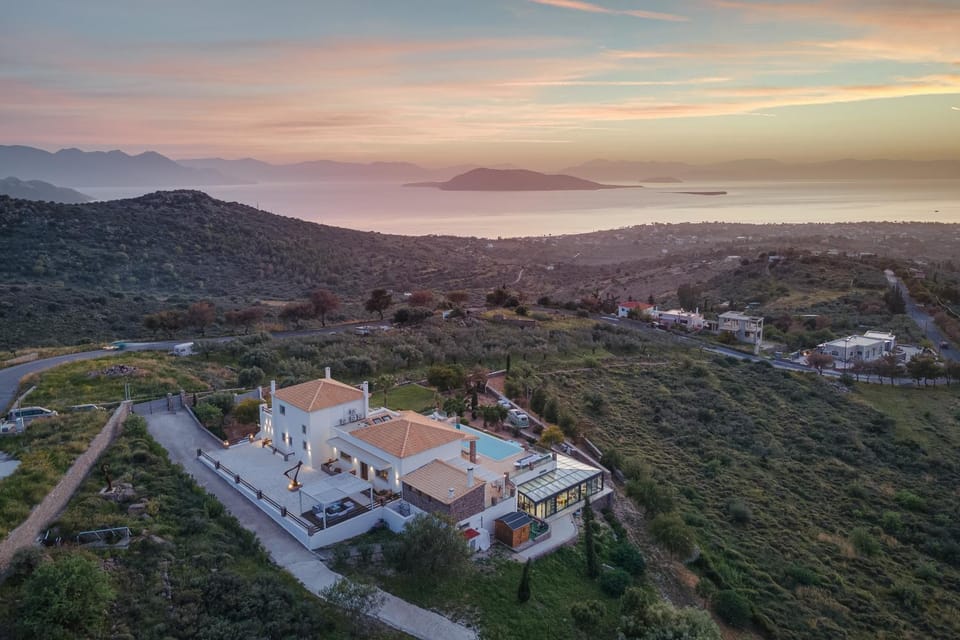 Natural landscape, Bird's eye view, Mountain view, Sea view, Sunrise