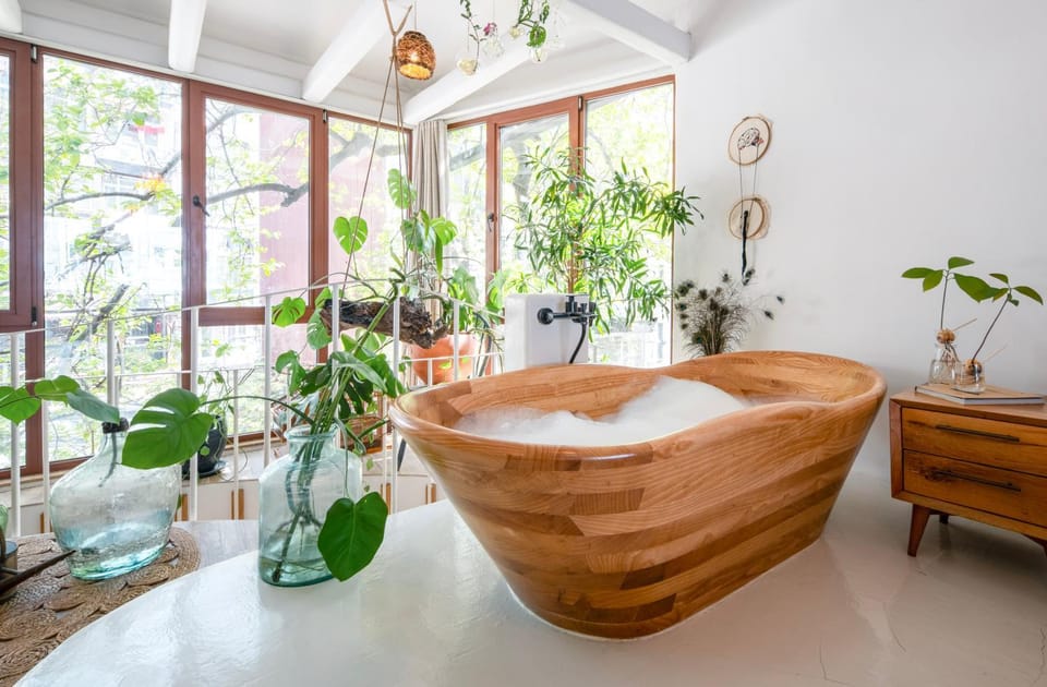 Hot Tub, Garden view, Bath