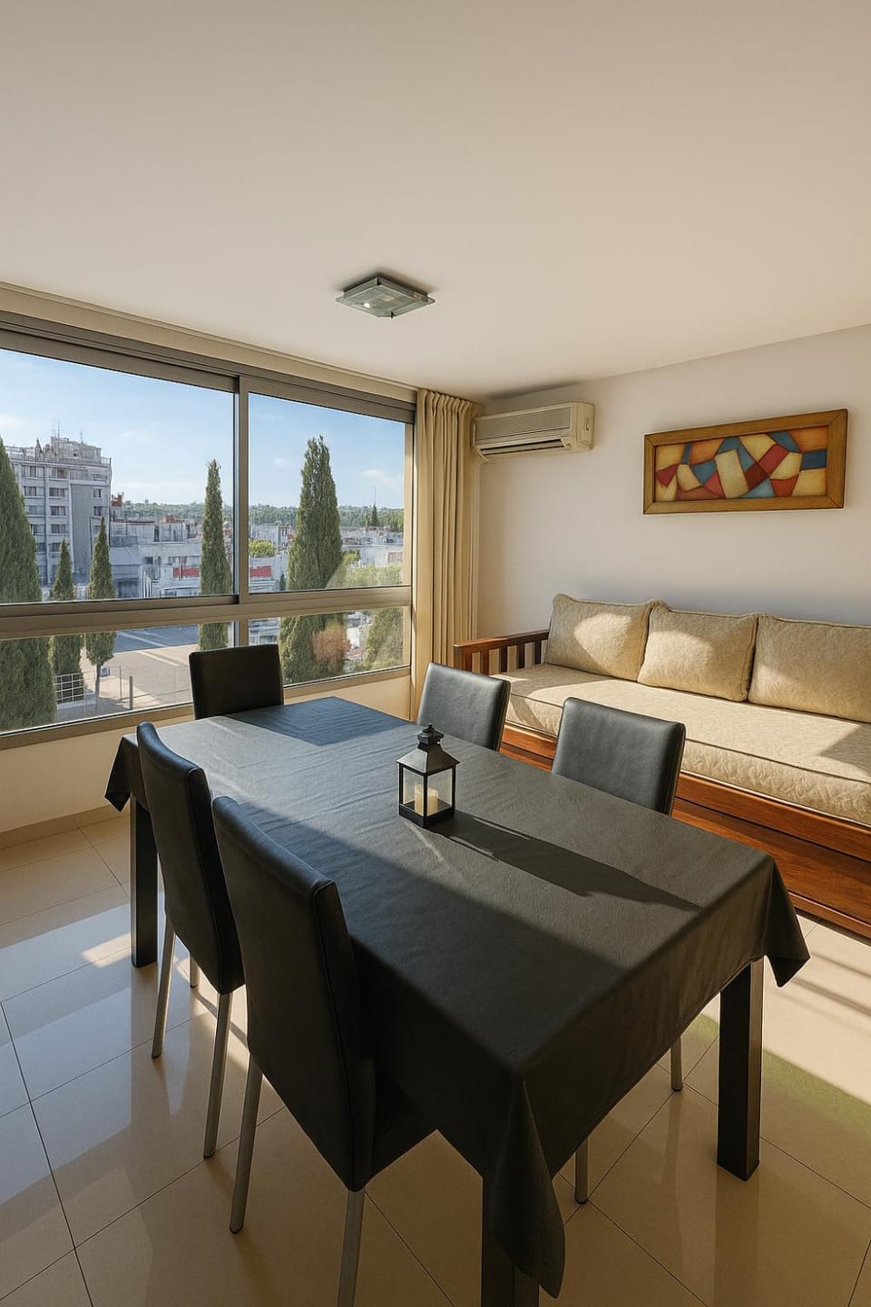 Living room, Seating area, Dining area, air conditioner