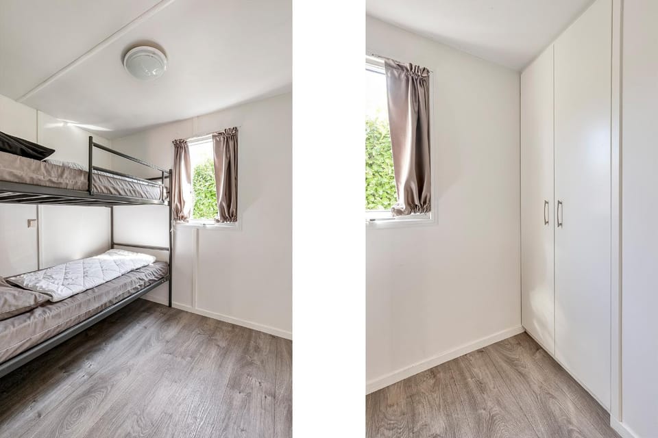 Bed, Photo of the whole room, Bedroom, bunk bed, wardrobe