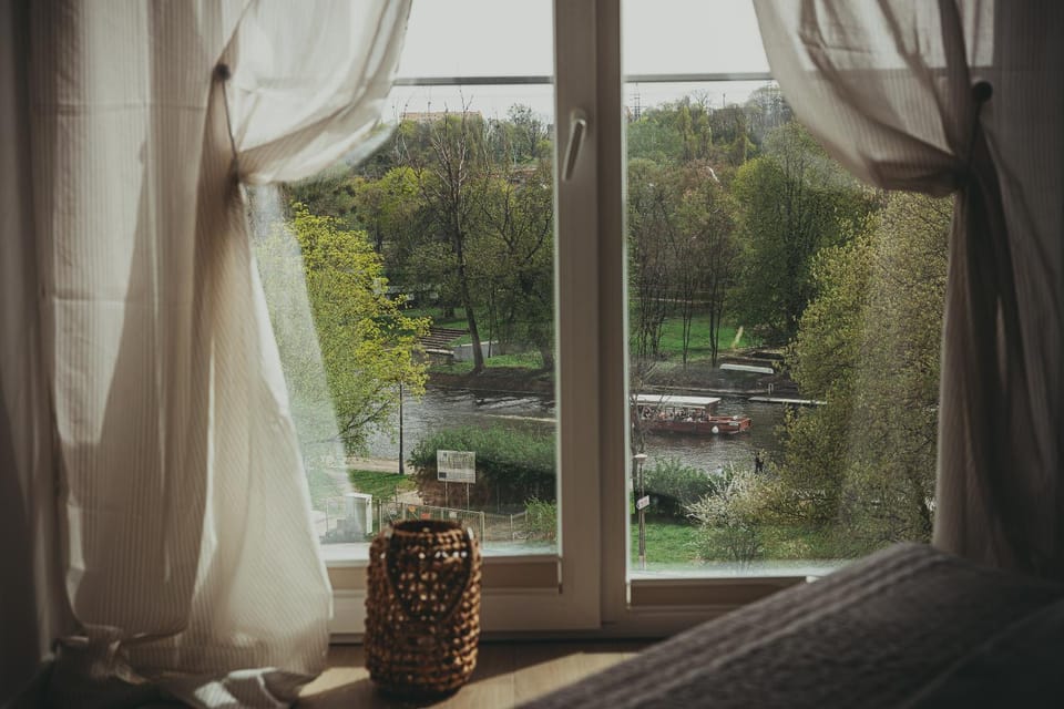 Spring, Day, Natural landscape, Garden view, River view