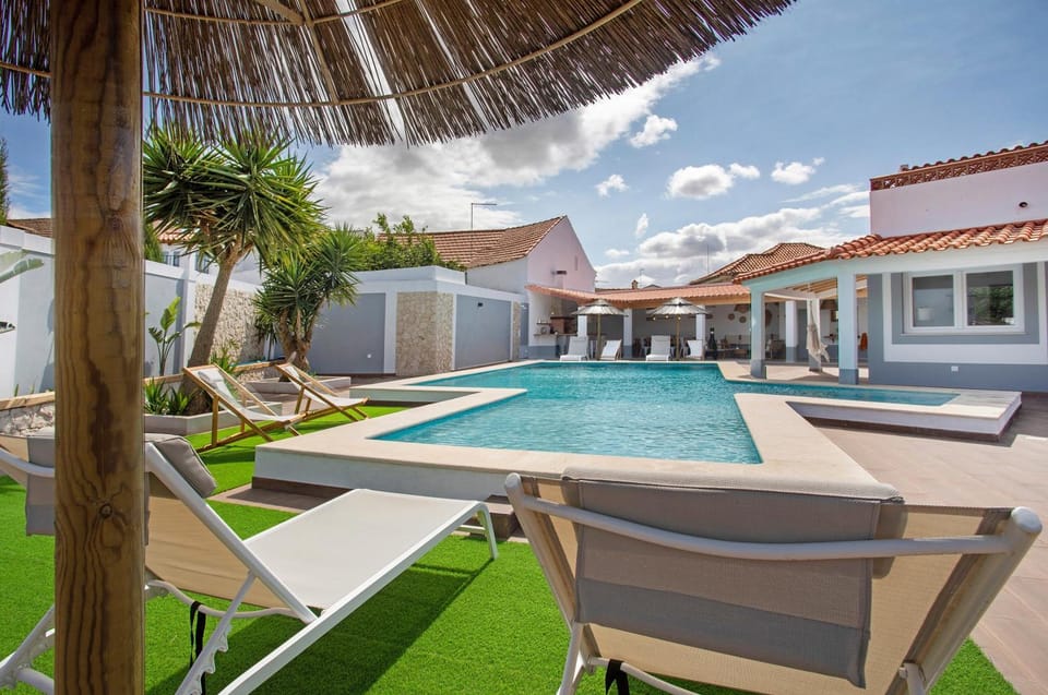 Property building, Living room, Swimming pool