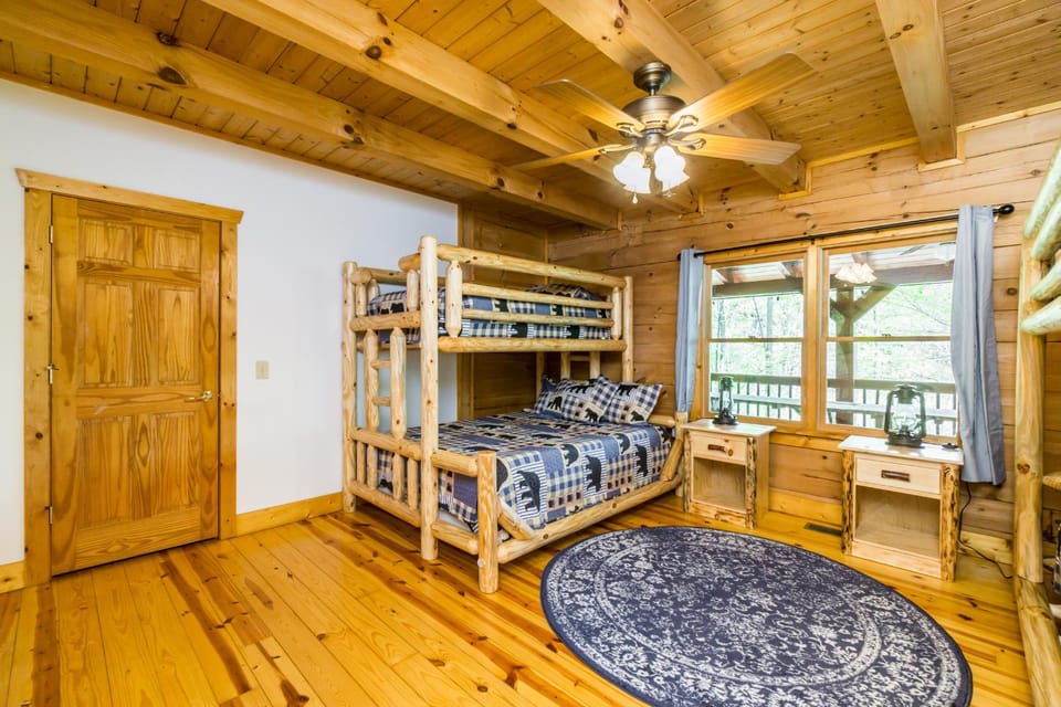 Bed, Bedroom, bunk bed, fireplace, wardrobe