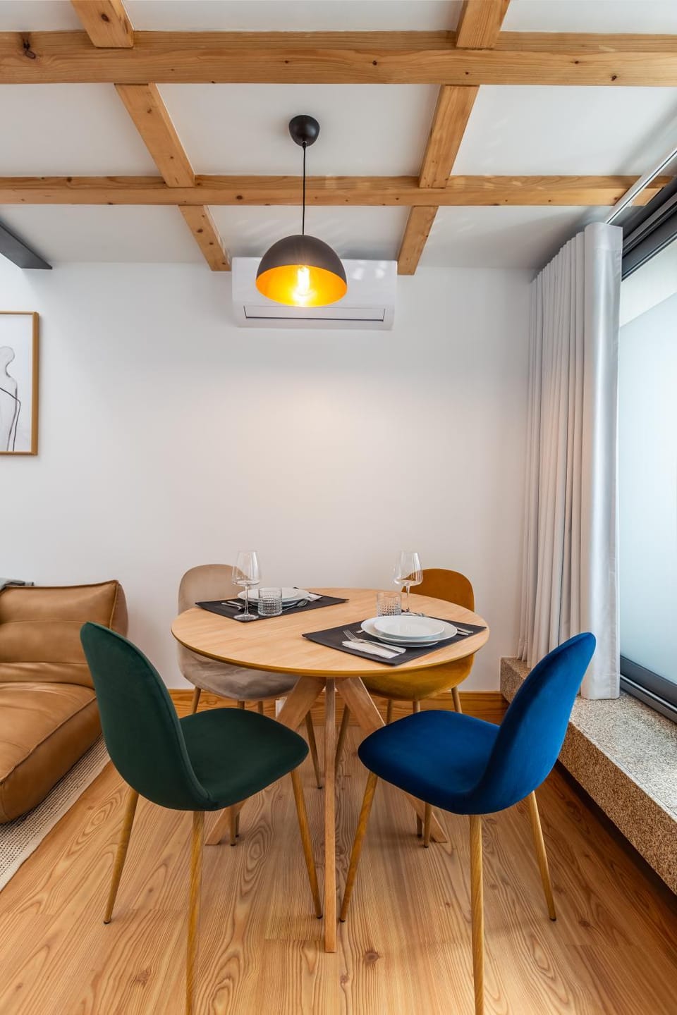 Dining area, air conditioner