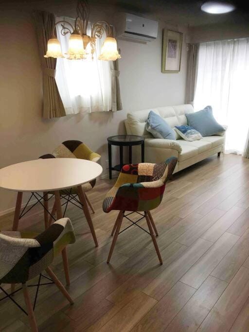 Living room, Dining area, air conditioner
