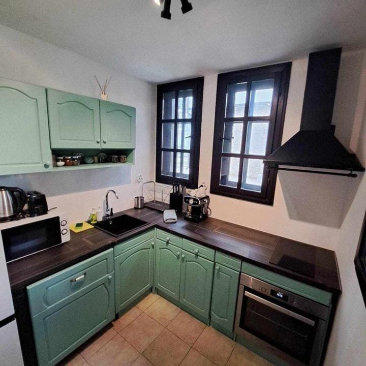 Kitchen or kitchenette, dishwasher, microwave, oven, stove, kitchen