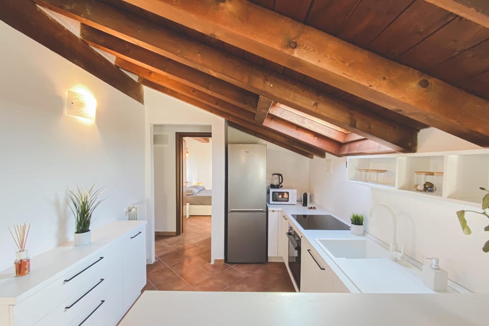 Kitchen or kitchenette, dishwasher, oven, stove