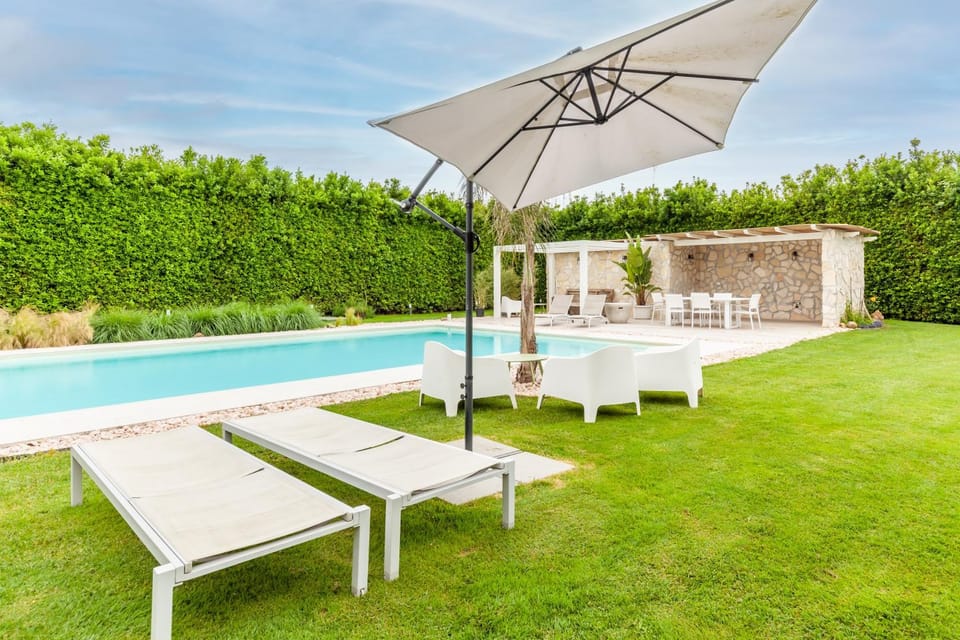 Property building, Living room, Swimming pool