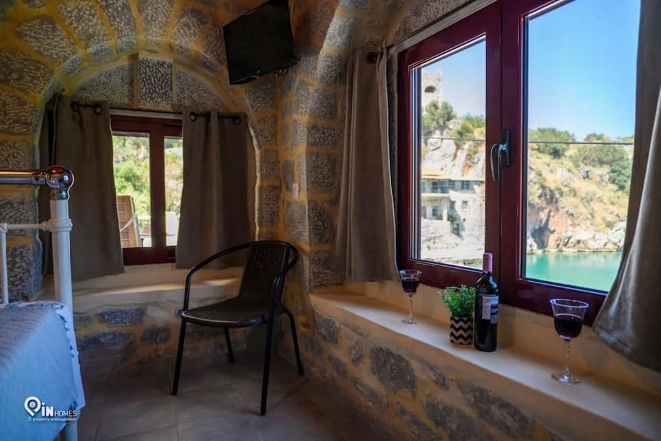 Panorama - Unique Beachfront Stone House in Alipa-Mani House in Peloponnese Region