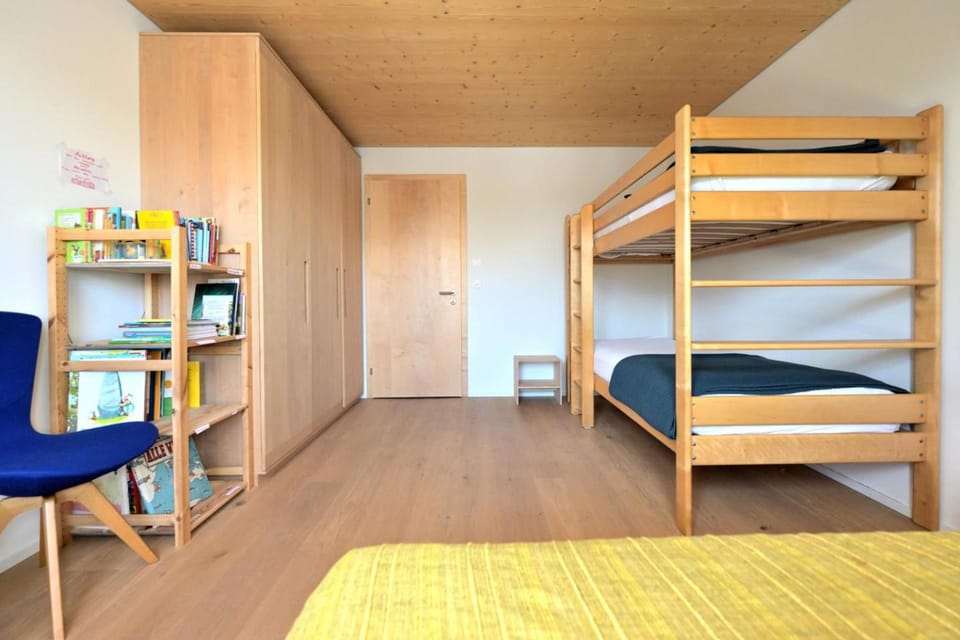 Bed, Photo of the whole room, Bedroom, bunk bed, hair dresser, wardrobe