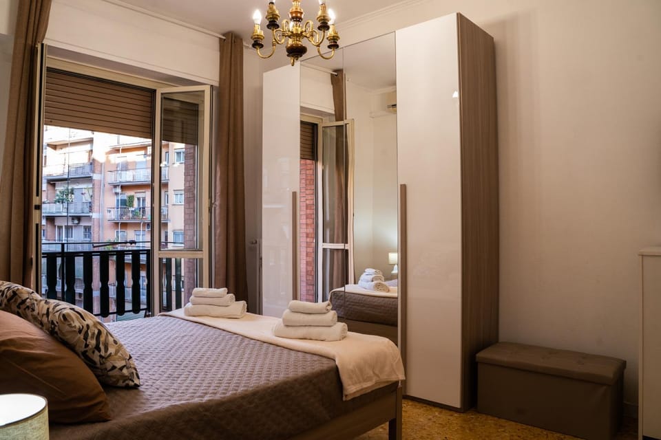 Bed, Balcony/Terrace, Bedroom, flat iron, heating, wardrobe
