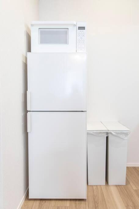 Kitchen or kitchenette, microwave