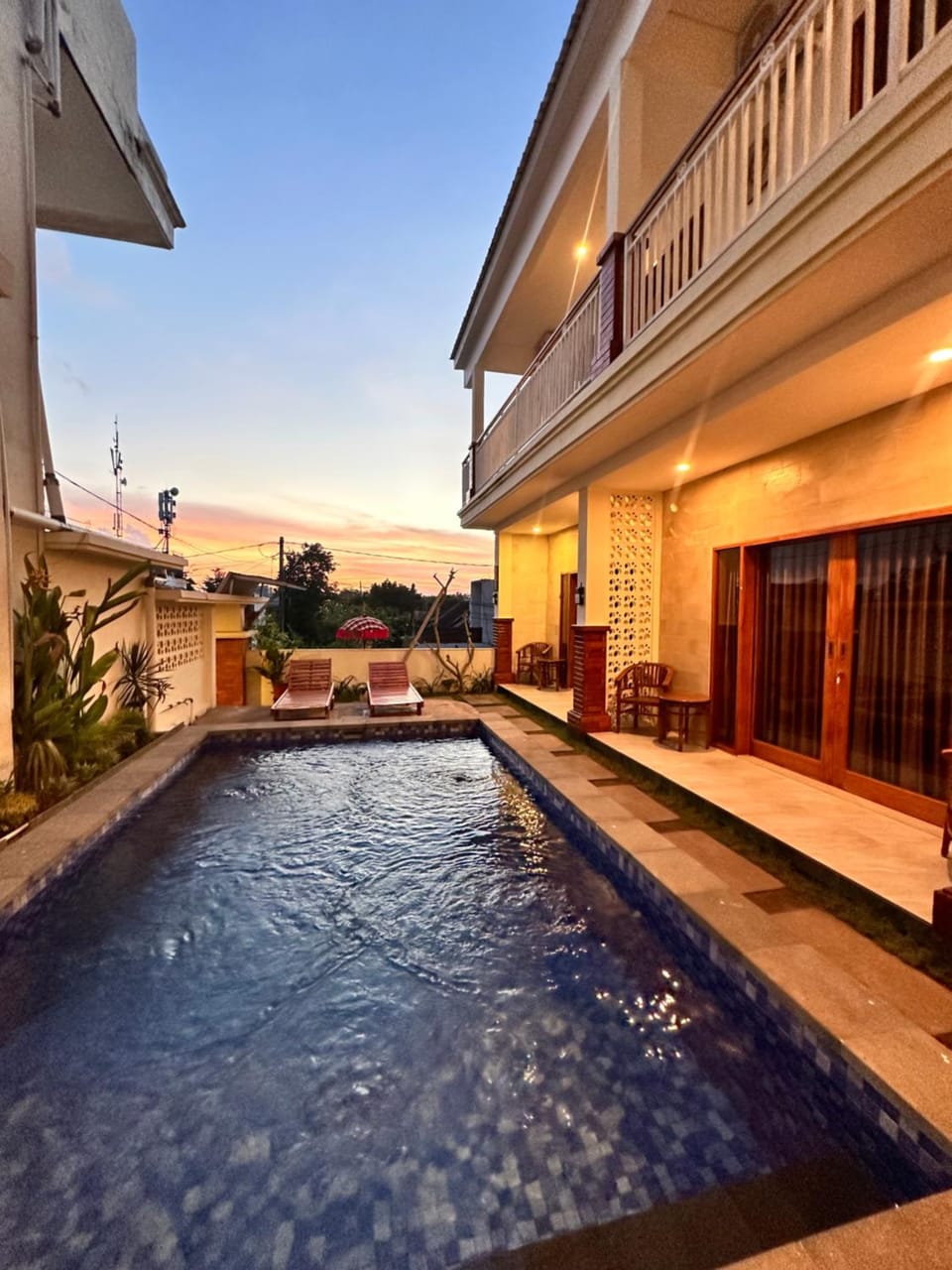 Property building, Pool view, Swimming pool