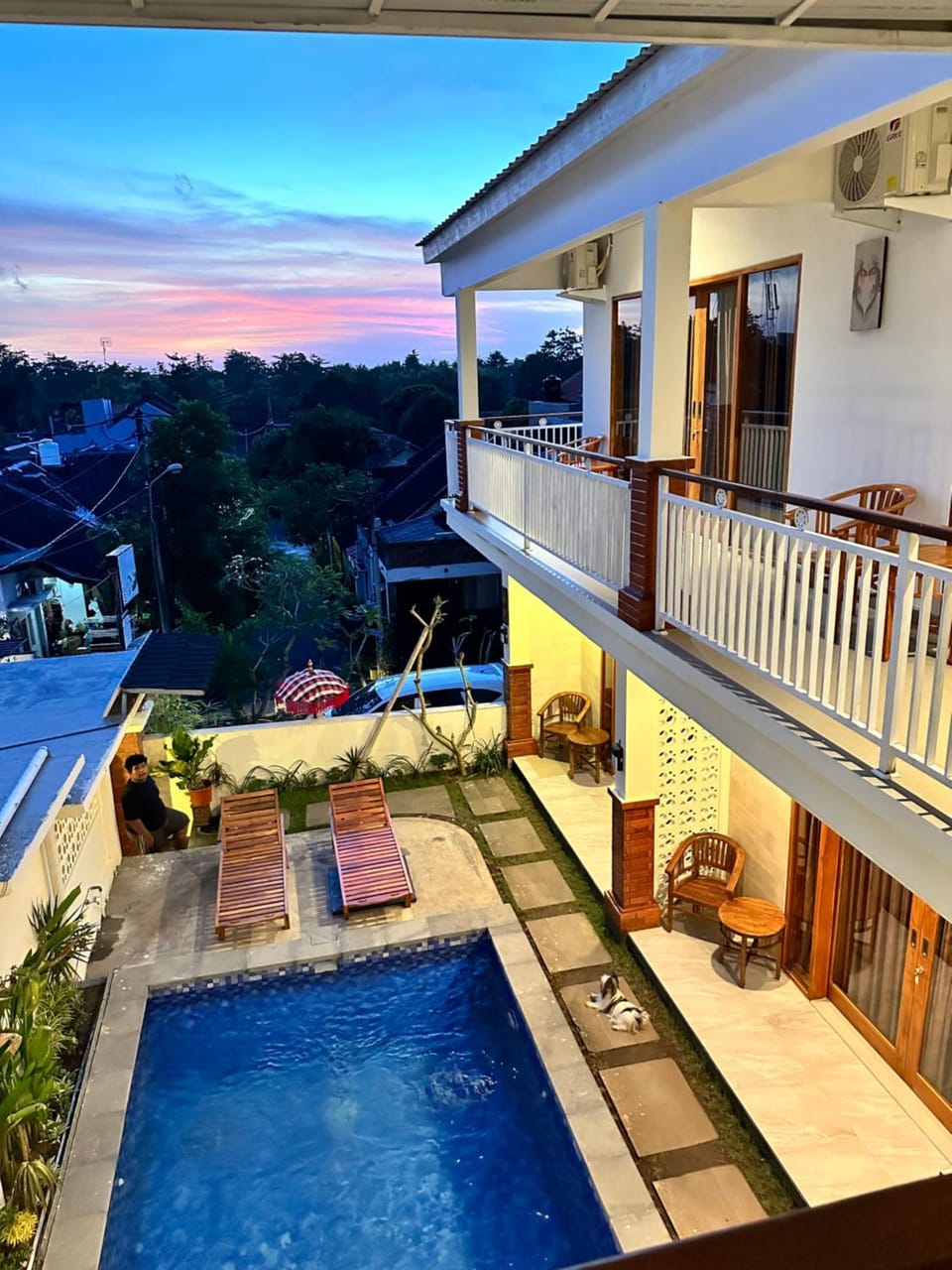 Property building, Natural landscape, View (from property/room), Balcony/Terrace, Pool view, Swimming pool