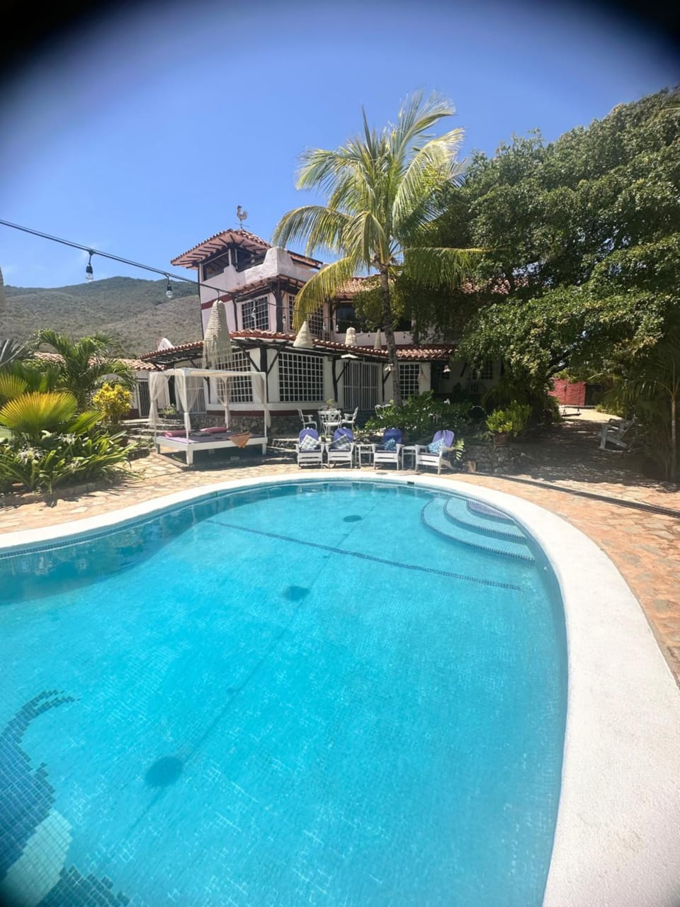 Property building, Natural landscape, Mountain view, Pool view, Swimming pool