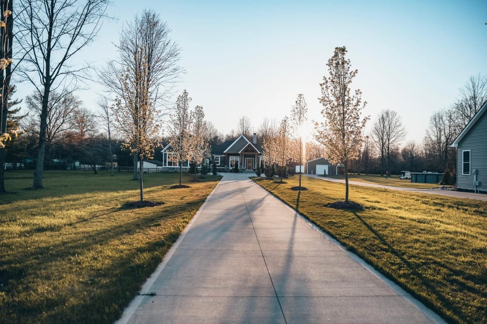 Spring, Day, Neighbourhood, Sunset