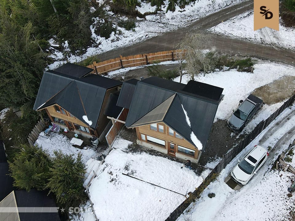 Property building, Bird's eye view, Winter