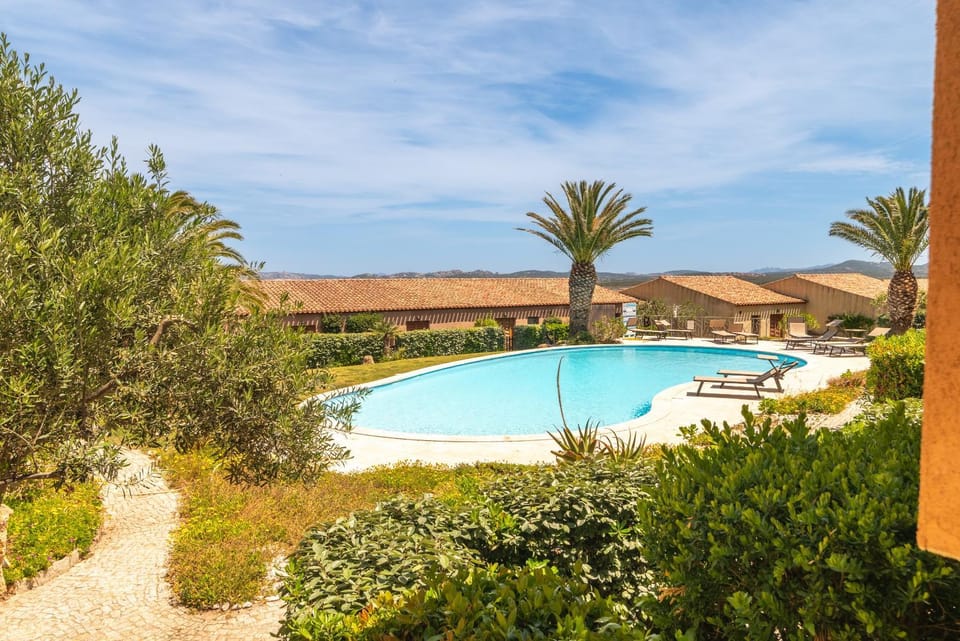 Property building, Living room, Swimming pool