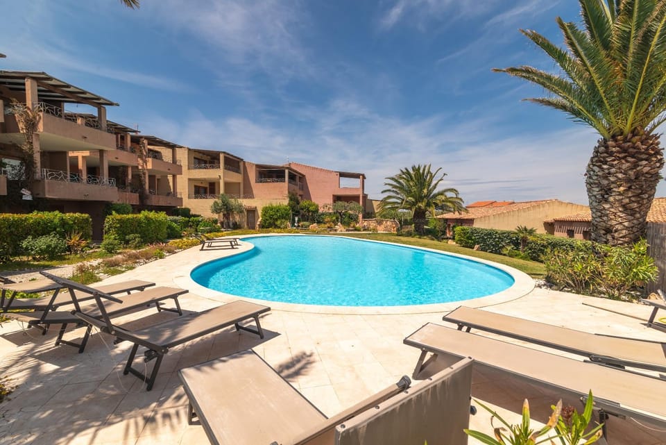 Property building, Living room, Swimming pool