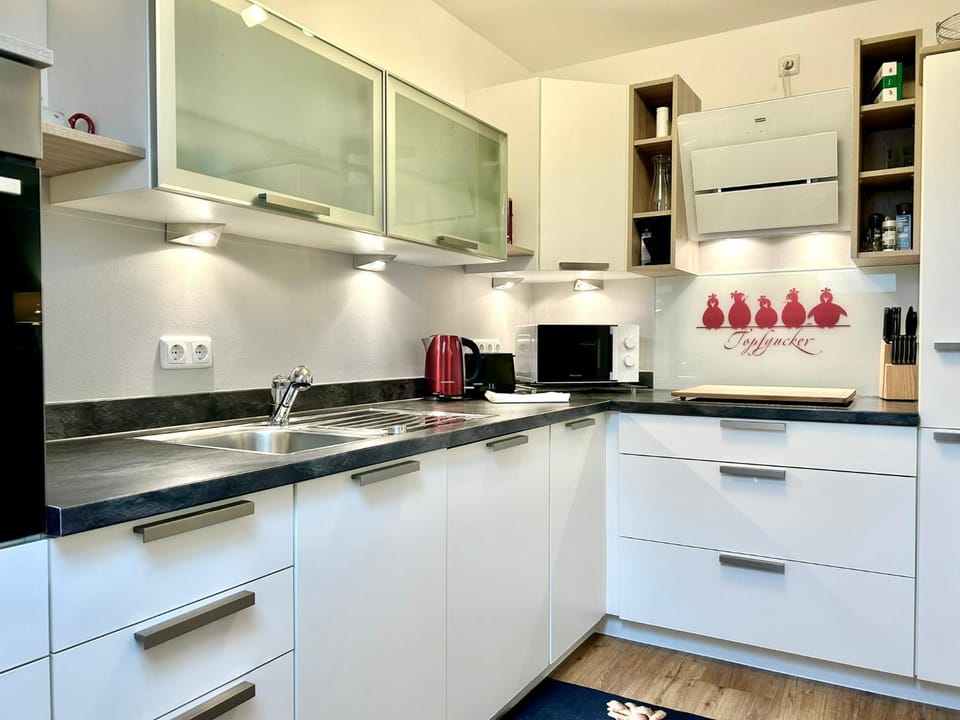 Kitchen or kitchenette, dishwasher, oven, stove, toaster