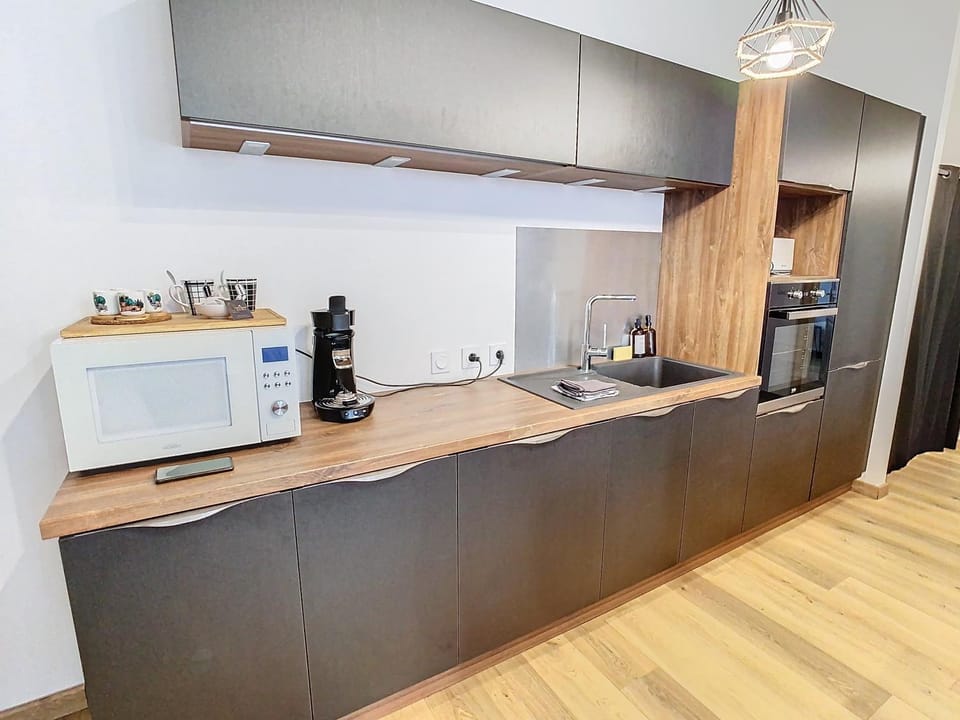 Coffee/tea facilities, Kitchen or kitchenette, minibar, stove, toaster