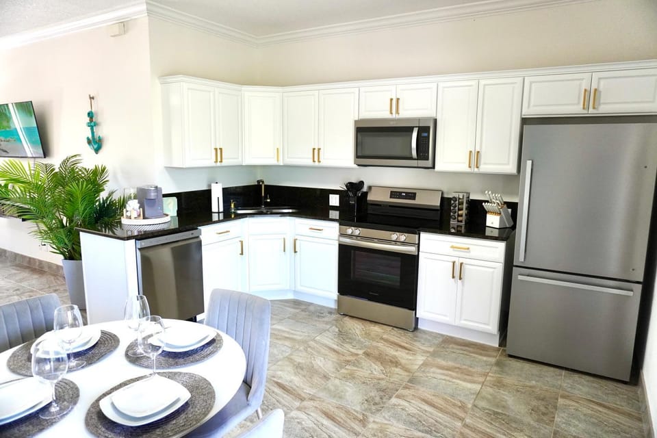 dishwasher, microwave, pet friendly, stove, kitchen