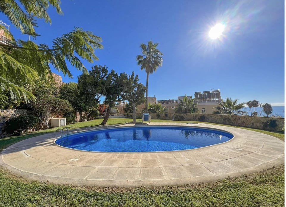 Property building, Living room, Swimming pool