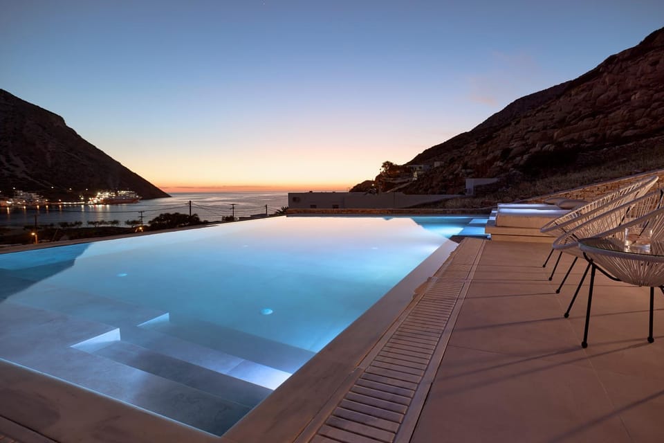 Swimming pool, Sunset