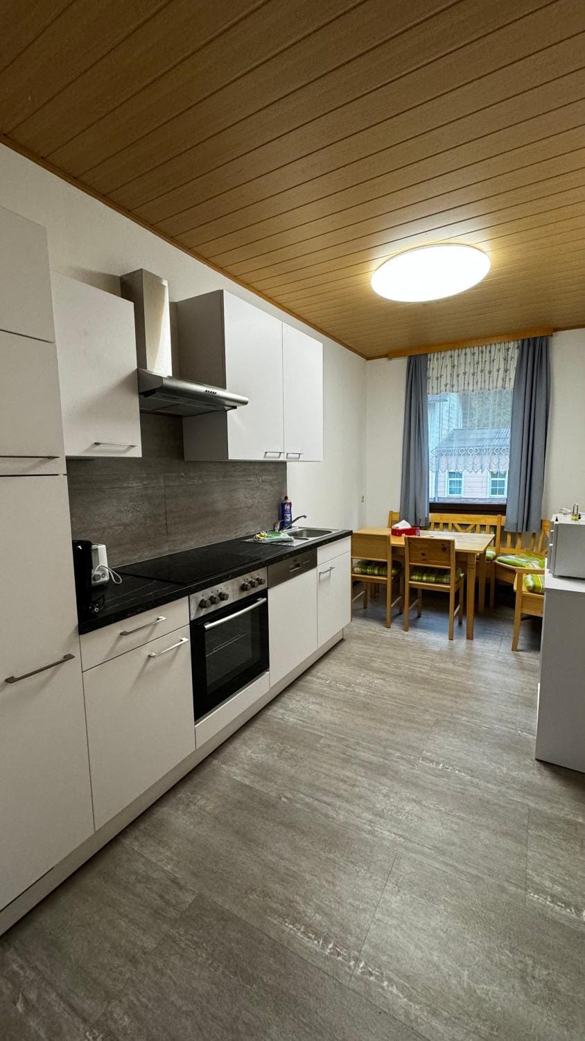 Kitchen or kitchenette, Dining area, oven, stove