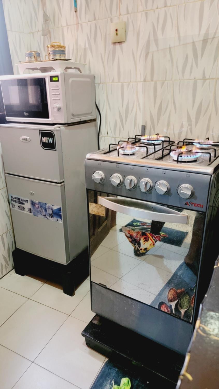 Kitchen or kitchenette, minibar, oven, stove