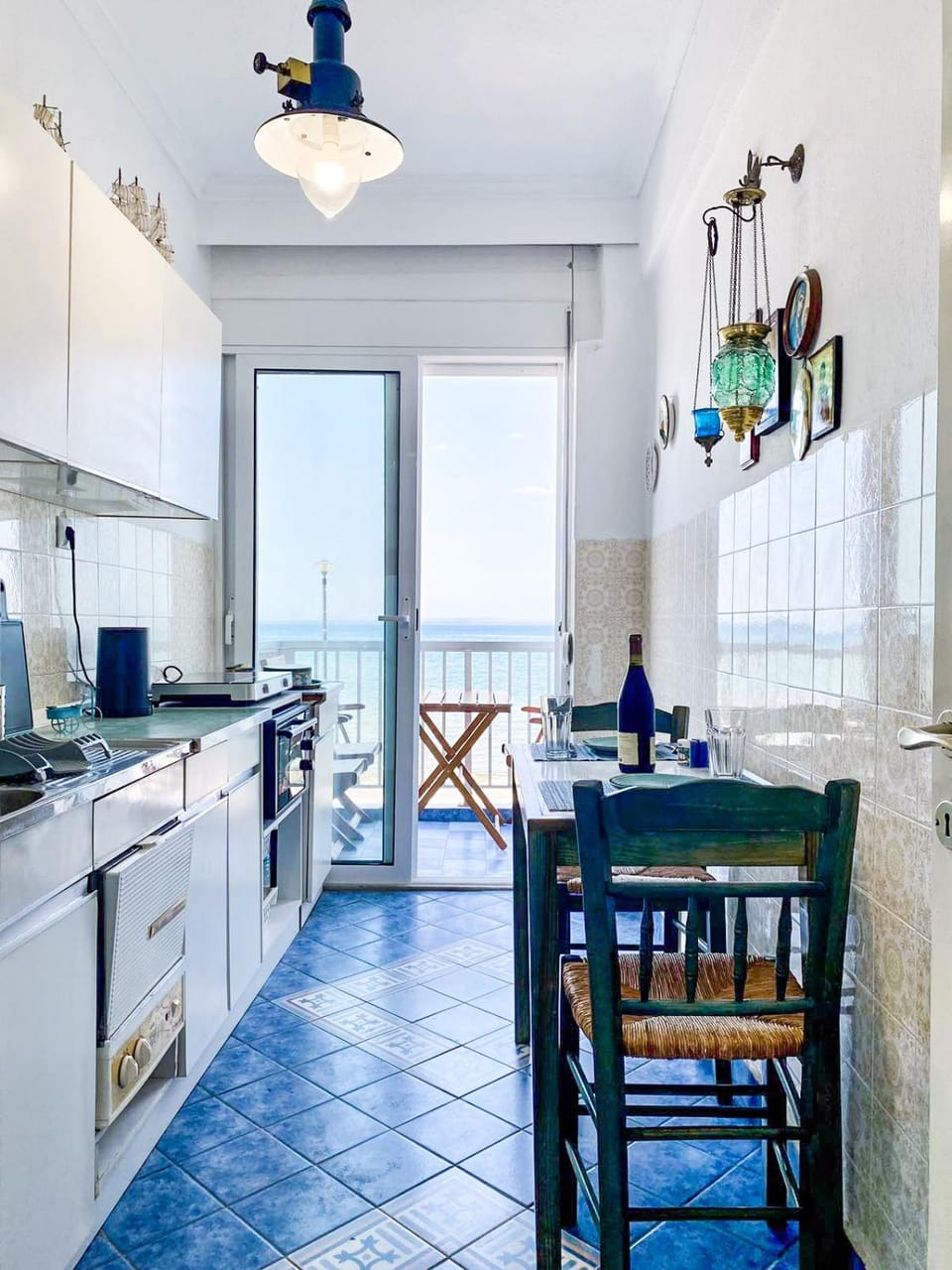Natural landscape, View (from property/room), Balcony/Terrace, Kitchen or kitchenette, Dining area, Sea view, pet friendly, stove