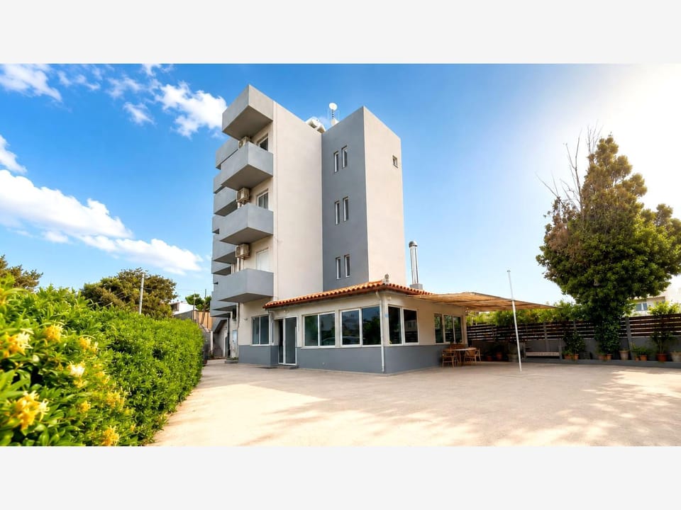 Property building, Spring, Day, Parking